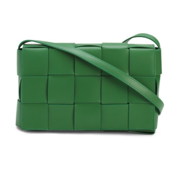 ISADORE Handbags - ISADORA Made In Italy Leather Large Woven Flap Over Crossbody